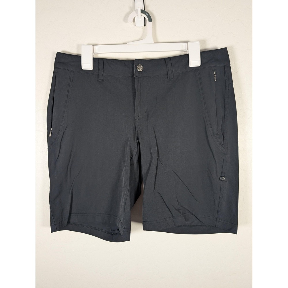 REI Shorts Womens 12 Gray Hiking Quick-Dry Stretch Zip Pockets Drawstring Nylon‎